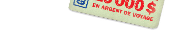 Gagnez l'un des trois prix de 10 000 $ en argent de voyage